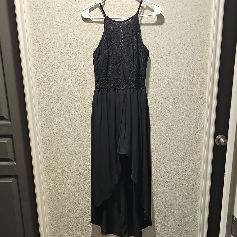 I.N. San Francisco Black High Low Lace Dress - Picture 3 of 4